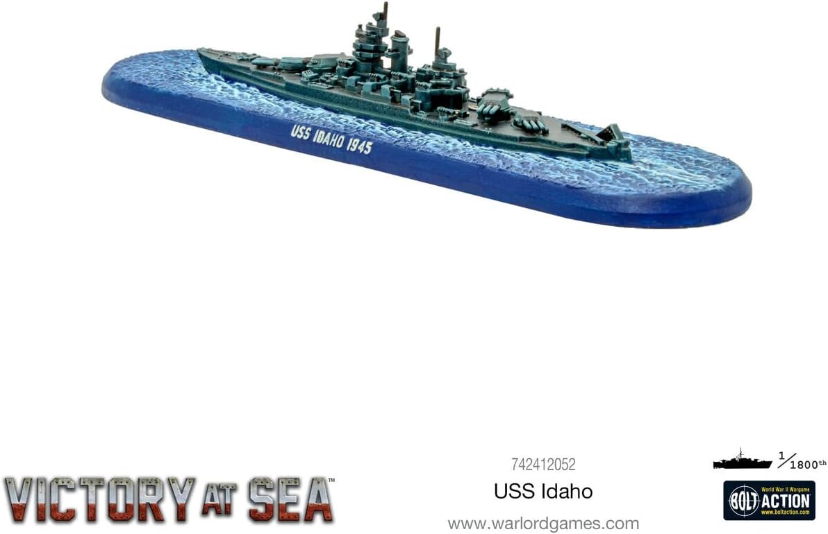 WarLord Victory at Sea USS Idaho US Navy for Victory at Sea WWII Kit de plástico de acorazado de la Segunda Guerra Mundial 742412052, grande