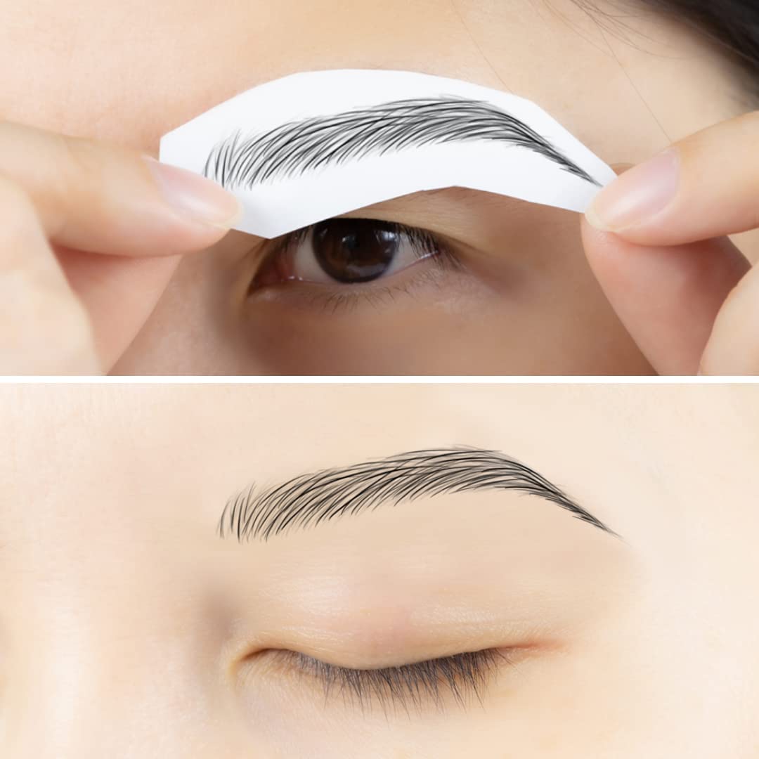 Bliss & Beyond USA  Calcomanías impermeables para tatuajes de cejas. Un aspecto real de golpe de cabello. Reemplazo sin cirugía. Solución para