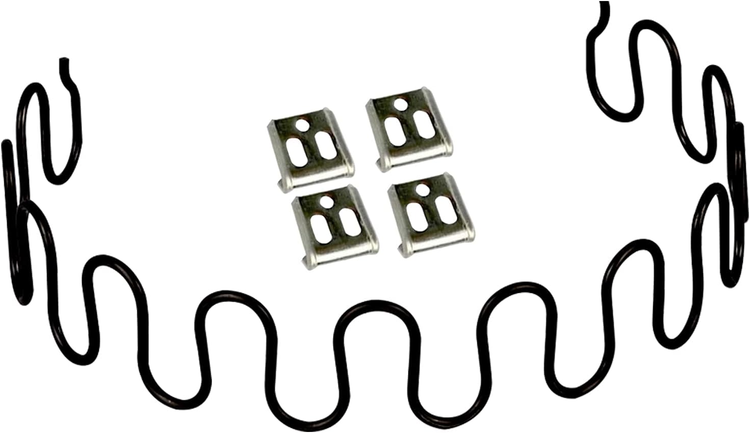 Muelles de repuesto para sofá, 2 resortes de 22 pulgadas con 8 clips en S, kit de reparación de resortes de sofá de diámetro de alambre 4.0