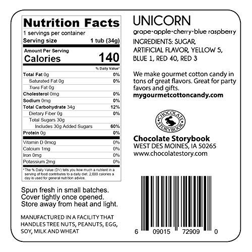 Unicorn Tail – Algodón de azúcar con sabor gourmet  Idea única para vacaciones, cumpleaños, regalos de broma, recuerdos de fiesta