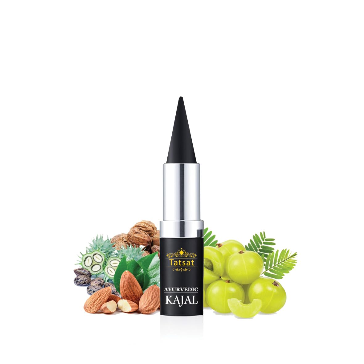 TATSAT – WELLNESS THROUGH AYURVEDA ATSAT-100% natural ayurvédico sin plomo delineador de ojos kajal  Sin conservantes  Sin productos químicos  Sin