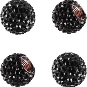 Kewucn 4 tapas de vástago de válvula de neumático de automóvil, hechas a mano, a prueba de polvo, con diamantes de imitación, accesorios exteriores Kewucn 4 tapas de vástago de válvula de neumático de automóvil, hechas a mano, a prueba de polvo, con diamantes de imitación, accesorios exteriores