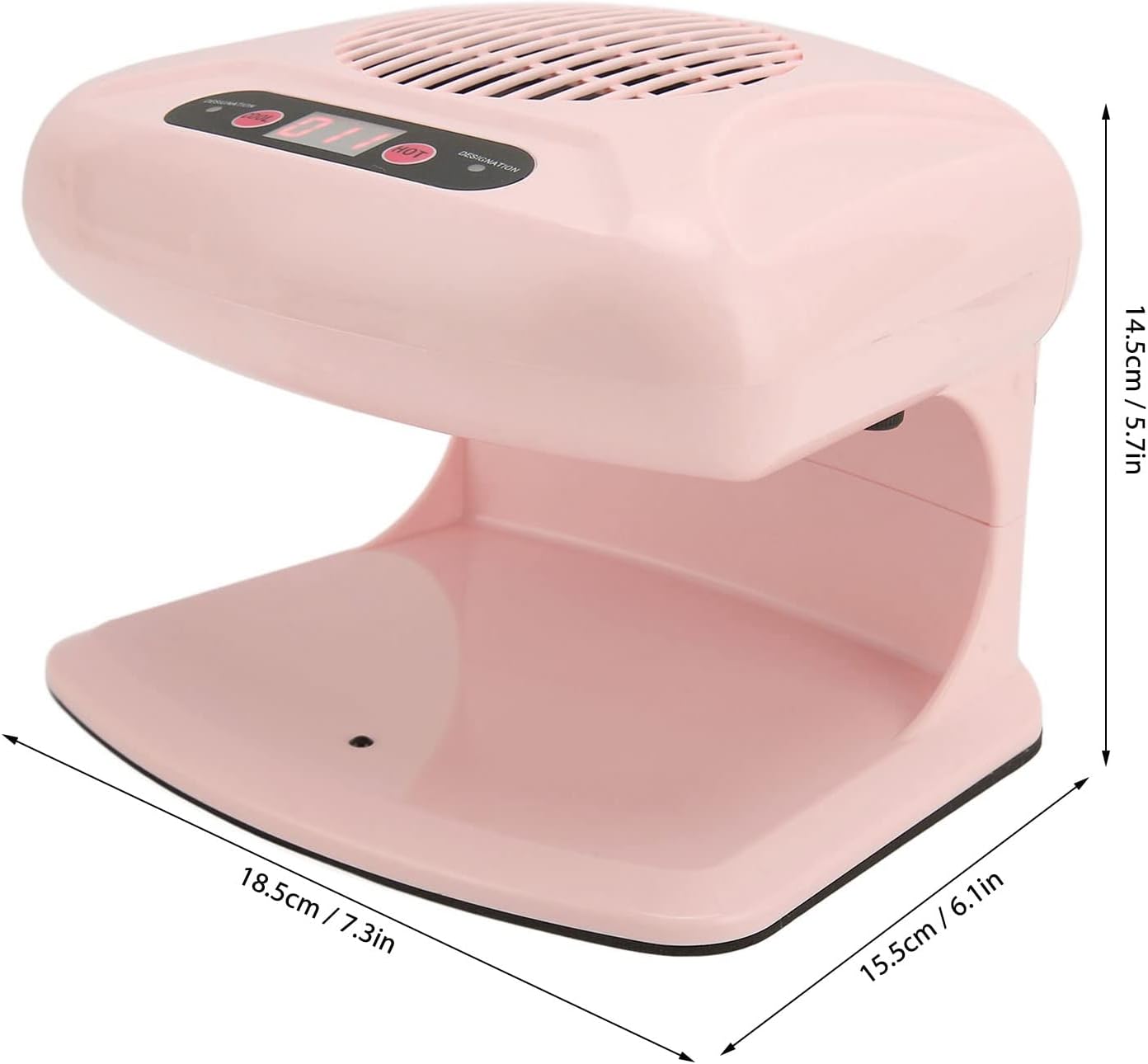 Secador de uñas de aire, ventilador de secado portátil para esmalte de uñas regular, sensor automático infrarrojo cálido y fresco, 300 W de alta