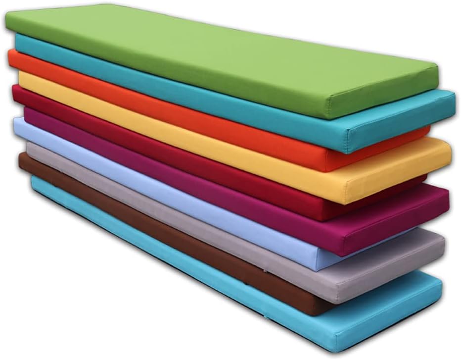 Funda de cojín para patio al aire libre, impermeable, de mimbre para jardín, sofá biplaza, tapete de banco fresco, tapete largo para silla de