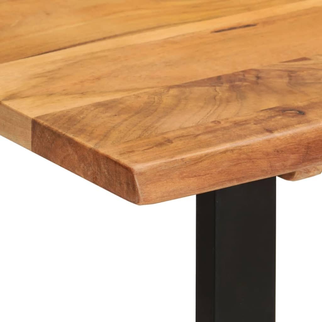 YPWRENH Mesa de cóctel decorativa de 43.3 x 19.7 x 29.9 pulgadas, madera maciza de acacia para comedor, cocina o sala de estar
