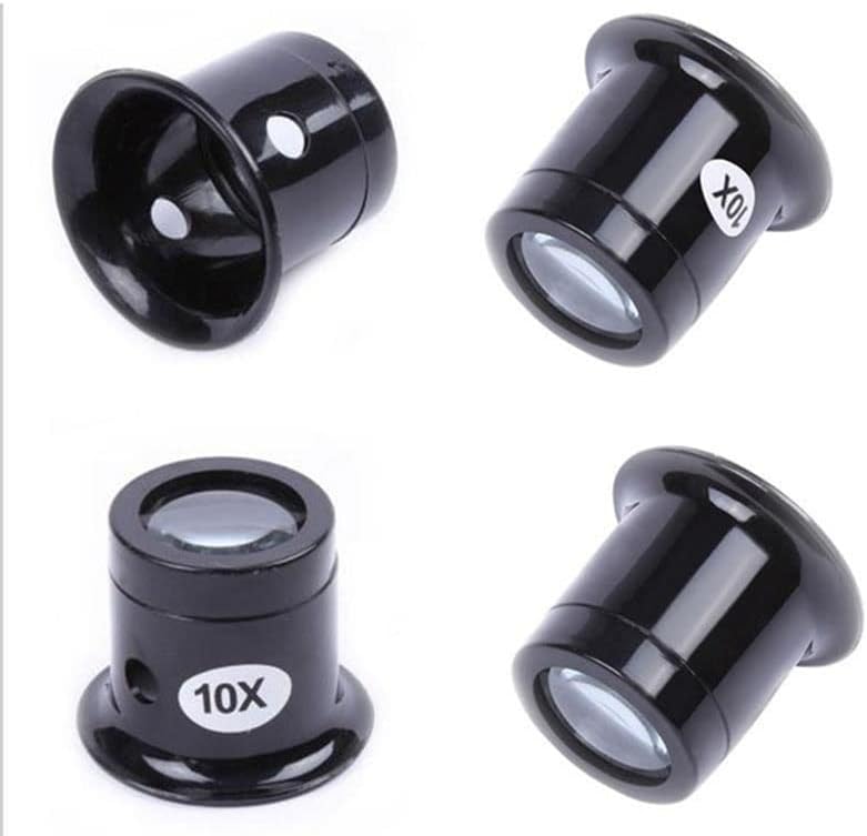 2 unids Home 5X 10X Negro Lupa Reloj Reparación Herramienta Dedicada Máscara de Ojo Joyería Bucle Óptico Lupa Ocular
