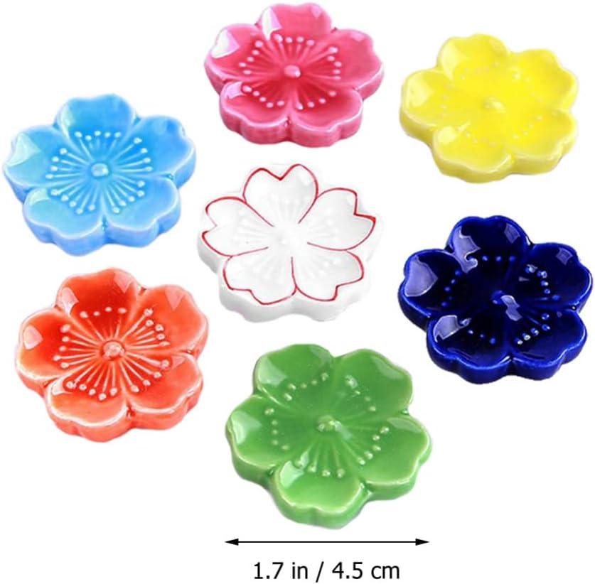 Cabilock Soporte para palillos de cerámica, 7 uds, soporte para palillos de cerámica, soporte para palillos, estilo japonés, soporte para palillos,