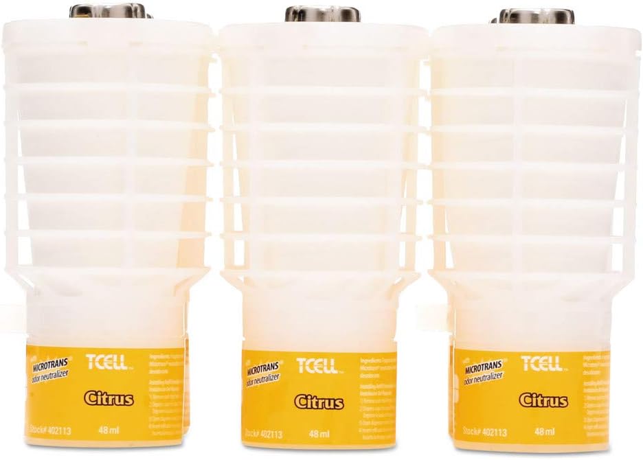 Rubbermaid Commercial Tcell Microtrans – Recambio neutralizador de olores, cítricos, 1.62 onzas, 6caja