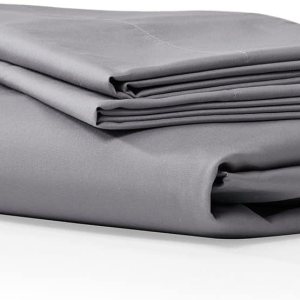 Five Looms Juego de sábanas de percal de 3 piezas, 100% algodón con bolsillo profundo de 15 pulgadas, juego de sábanas refrescantes naturales y Five Looms Juego de sábanas de percal de 3 piezas, 100% algodón con bolsillo profundo de 15 pulgadas, juego de sábanas refrescantes naturales y