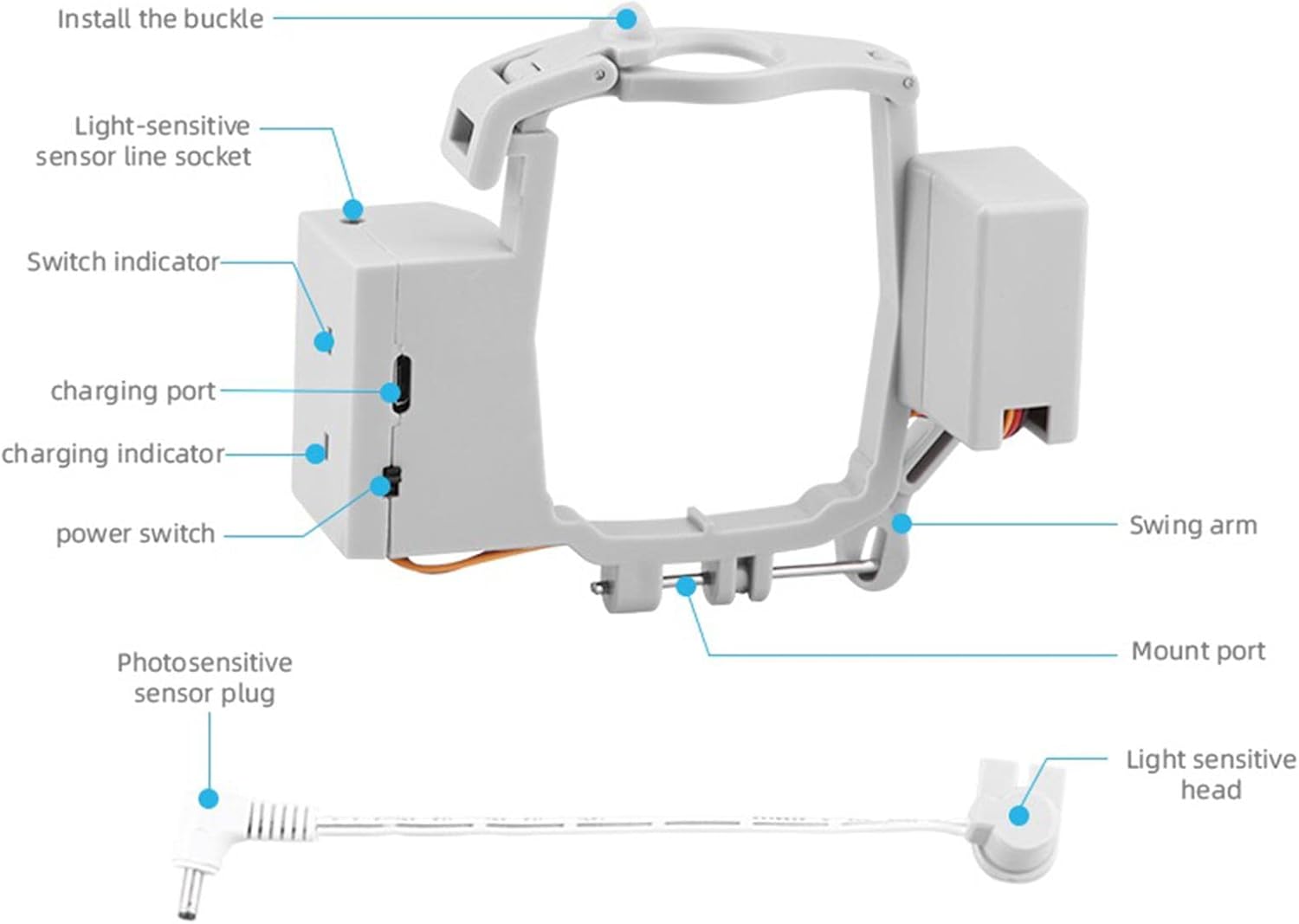JoiJoy Transport Release and Drop Device for DJI AIR 2S Fun Activities Easy Use,Grey,9.7×8.5×5.3cm