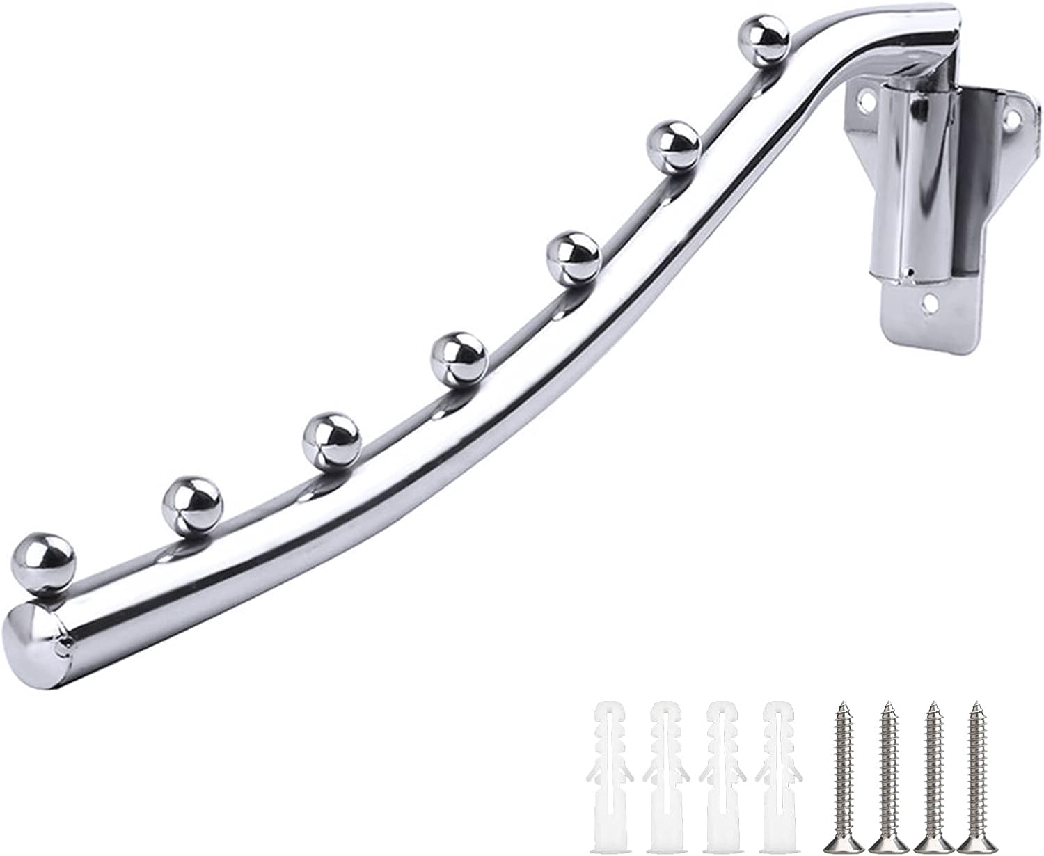 Colgador de ropa de montaje en pared con brazo oscilante, estante plegable para secar ropa, soporte de pared, ganchos de ropa de acero inoxidable,