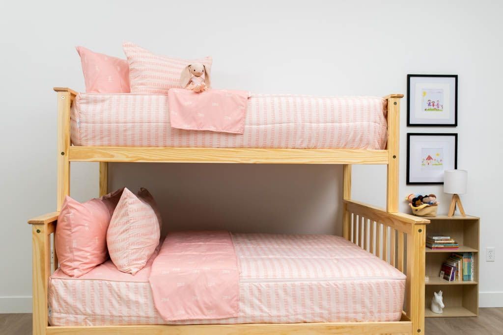Beddy’s Nod & Winks – Juego de ropa de cama para niños, tamaño individual, Twinkle Toes, juego de 3 piezas rosa con funda de colchón con cremallera,