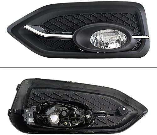 AKKON – Para Honda Civic 2DR Coupe 2014 2015 lente transparente parachoques conducción niebla luz con interruptor + bombillas