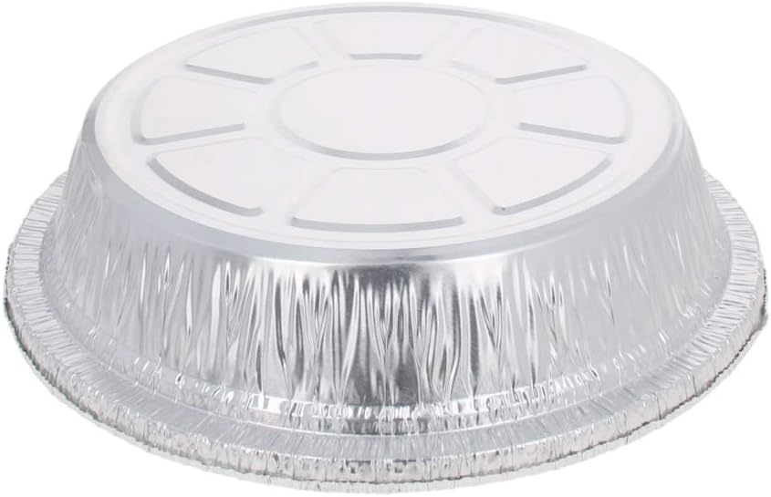 Othmro 20 sartenes de papel de aluminio de 24.3 fl oz reciclables para llevar, recipientes de alimentos de papel de aluminio, sartenes redondas,