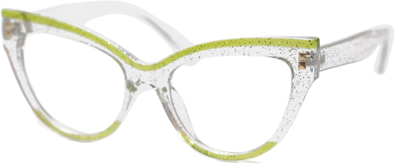SOOLALA Gafas de ojo de gato de moda para mujer, lentes de lectura con bloqueo de luz azul