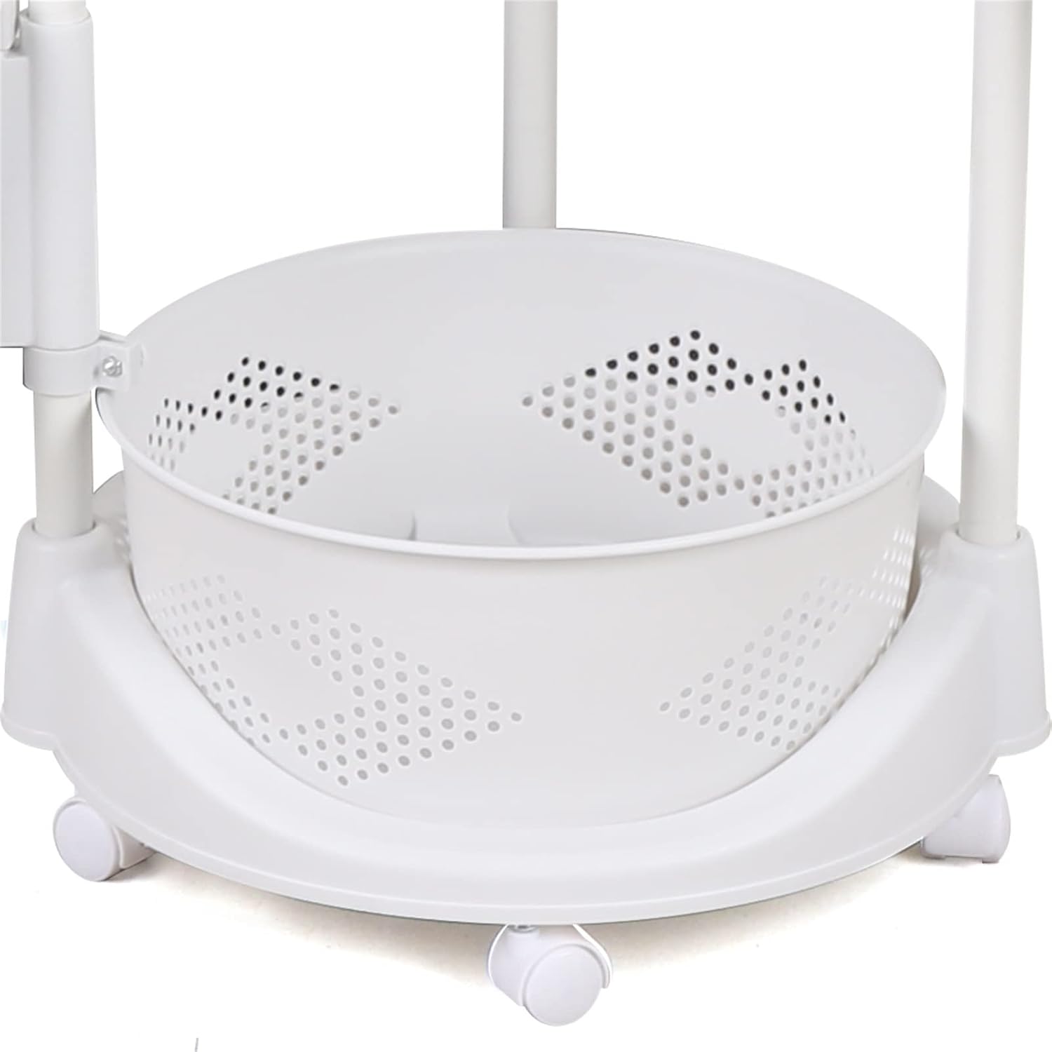 Estante giratorio de almacenamiento de cocina de 5 capas, cesta de almacenamiento de frutas y verduras con ruedas, estante de almacenamiento móvil