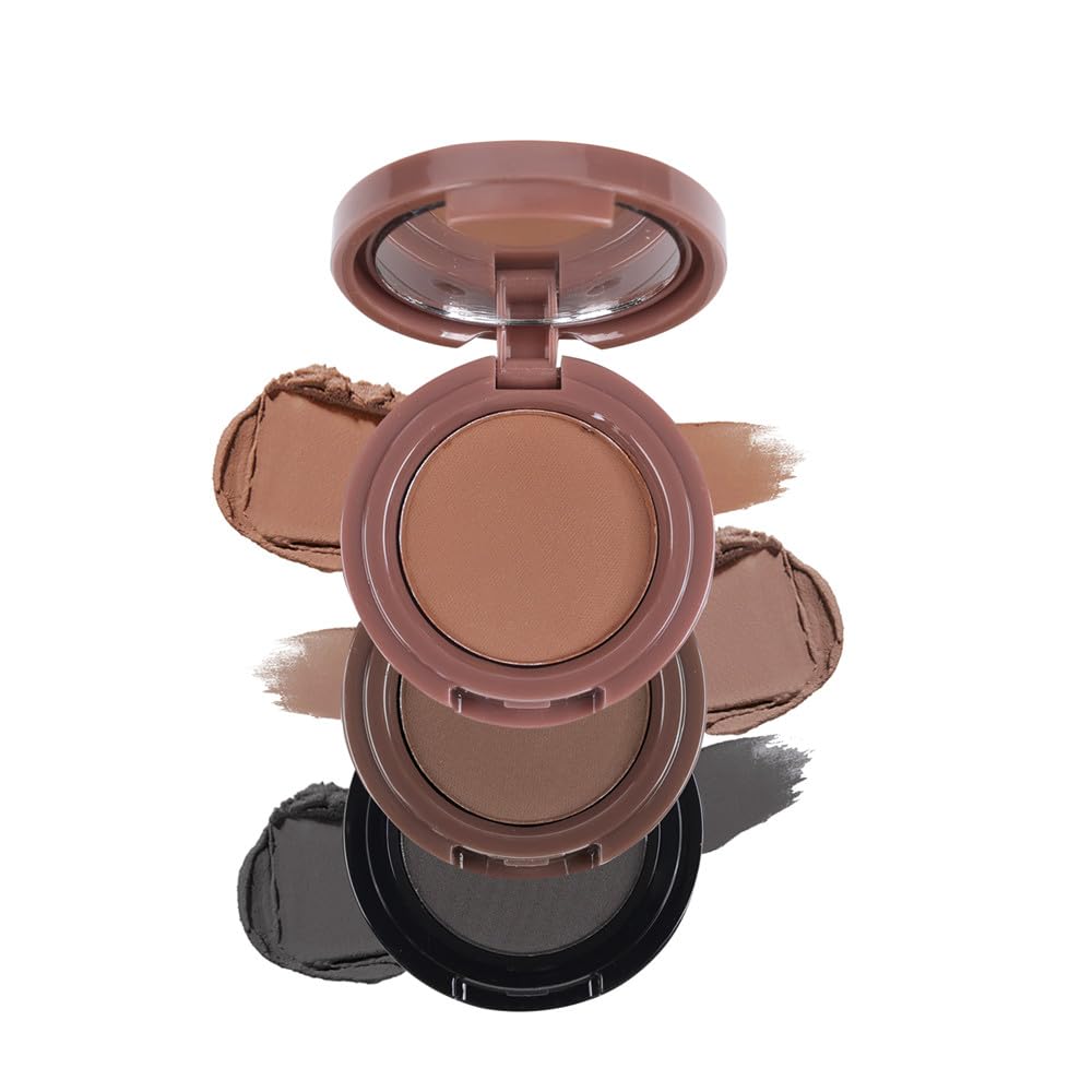 Paleta de polvo de cejas de 3 colores, maquillaje de cejas impermeable y duradero, relleno de cejas en polvo para dar forma a las cejas perfectas
