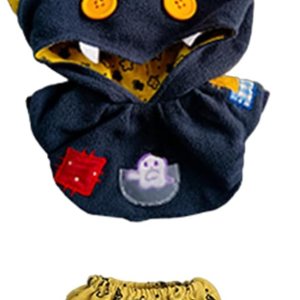 CALEMBOU Juego de ropa de muñeca de felpa de 7.9 in, bonita capa de fantasma con pantalones, ropa de muñeca de Halloween para animales de peluche CALEMBOU Juego de ropa de muñeca de felpa de 7.9 in, bonita capa de fantasma con pantalones, ropa de muñeca de Halloween para animales de peluche