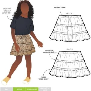 Patrón de costura estilo arco – Falda Melody Kids Patrón de costura estilo arco – Falda Melody Kids