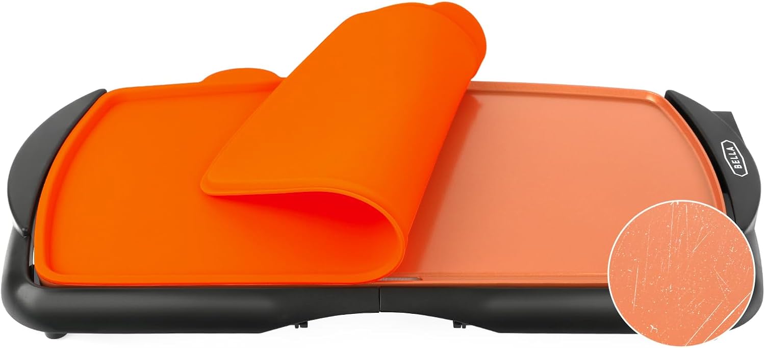 MOFEEZ Alfombrilla de silicona para plancha Bella de 10.5 x 20 pulgadas, alfombrilla de silicona resistente de grado alimenticio, protege la plancha