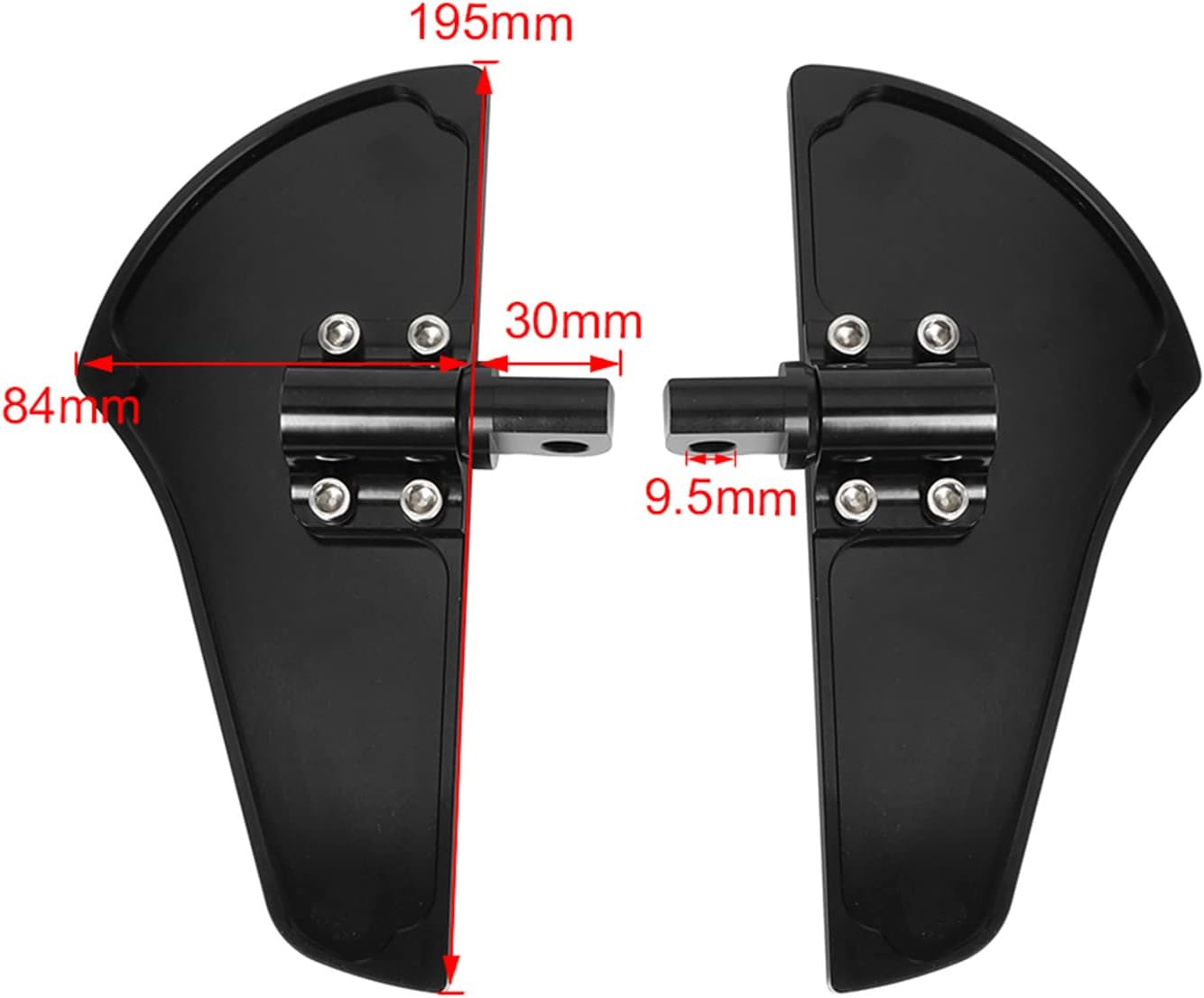 Tablas de suelo para motocicleta, estribo delantero y trasero para conductor, pedales reposapiés para Harley Touring Softail, negro # 2