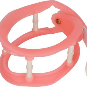 Soporte de cuello de silicona ajustable para evitar la tracción de la columna cervical del arco, corrector relajante, arco cervical (rosa) Soporte de cuello de silicona ajustable para evitar la tracción de la columna cervical del arco, corrector relajante, arco cervical (rosa)