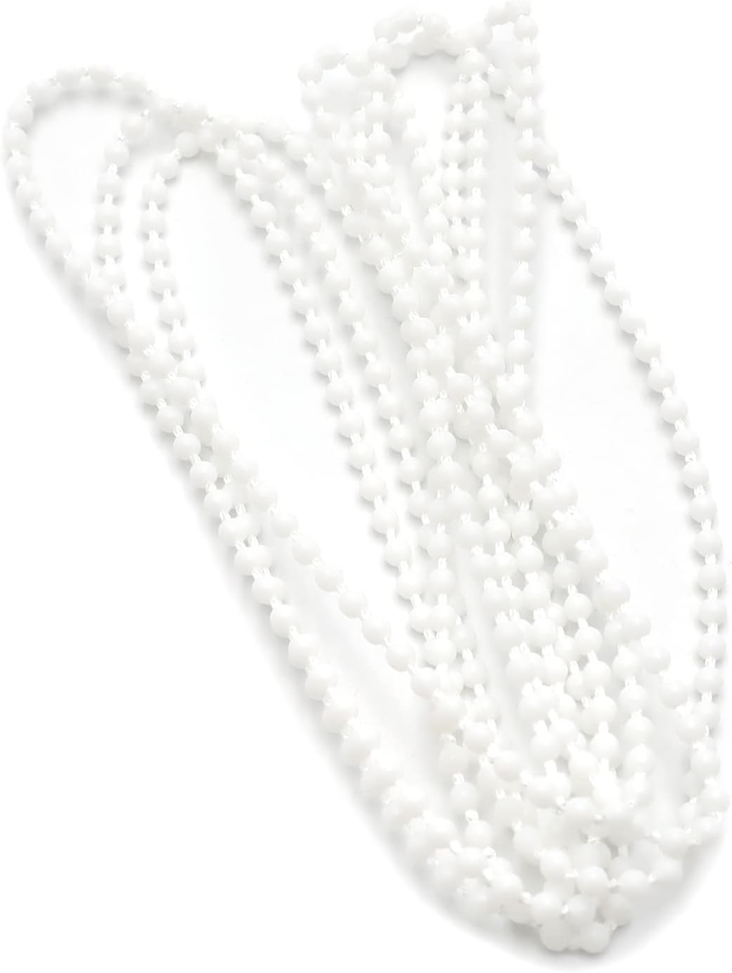 HTTMT – Cadena de cuentas de cadena de polea lateral blanca de 13.1ft13 pies para cortina de persiana enrollable, tratamientos de ventana (solo