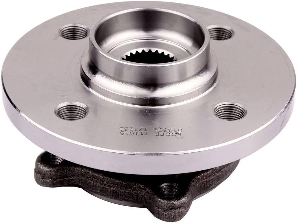 SCITOO 4 unidades de cojinete de rueda delantera y trasera 512427 513309 apto para Mini Cooper 2006-2015 sin ABS 4 lengüetas