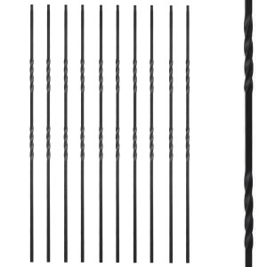 S09 – Balaustres de hierro forjado – Juego de 10 balaustres de cubierta – Balaustres decorativos de metal para cubiertas – Barandilla de escalera en S09 – Balaustres de hierro forjado – Juego de 10 balaustres de cubierta – Balaustres decorativos de metal para cubiertas – Barandilla de escalera en