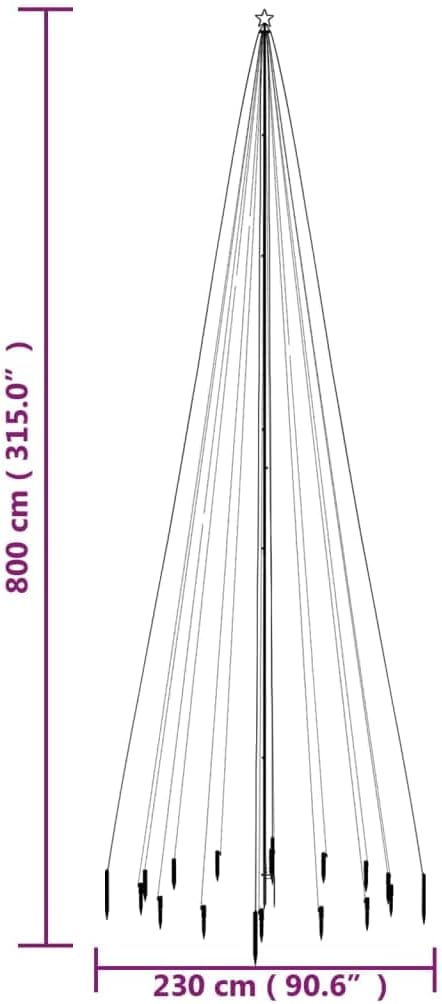Christmas Tree arbolitos de Navidad,Xmas Tree,White Christmas Tree,Christmas Trees,Flocked Christmas Tree,with Spike Blue 1134 LEDs 26 ft