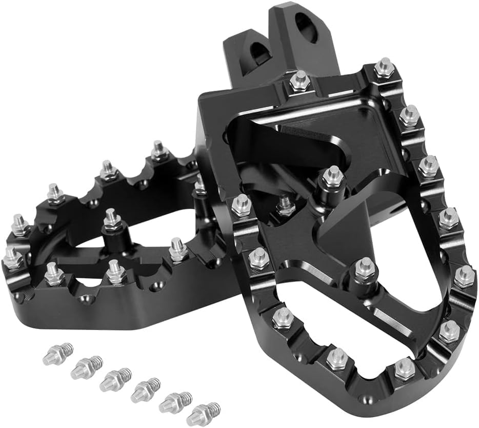 JFG RACING DRZ400 – Estriberas CNC para pedales DRZ400S 00-19 21-22DRZ400SM 05-19 21-22DRZ400E 00-07DRZ400 00-04RM125 RM250 RM250 M250Z RMX250-Negro