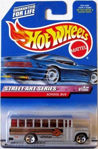 SCHOOL BUS Hot Wheels 1999 Street Art Series Autobús escolar 44 escala 164 coleccionable modelo de coche fundido a presión #952