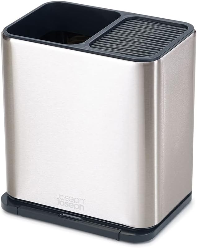 Joseph Joseph Herramienta de cocina y soporte para cuchillos de superficie con soporte para cucharas, acero inoxidable