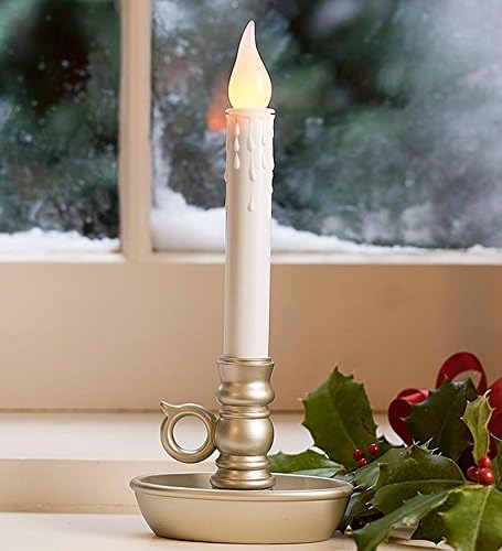 Conjunto de 4 baterías, luces de vela que funcionan con la luz de la ventana ledes inalámbrica, con auto temporizador.