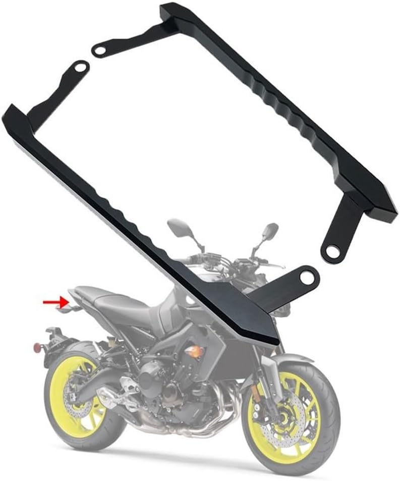 Reposabrazos de asiento trasero para motocicleta, barras de agarre trasero para asiento trasero de pasajero para Y&AMAHA MT09 MT-09 MT 09 FZ09 FZ-09