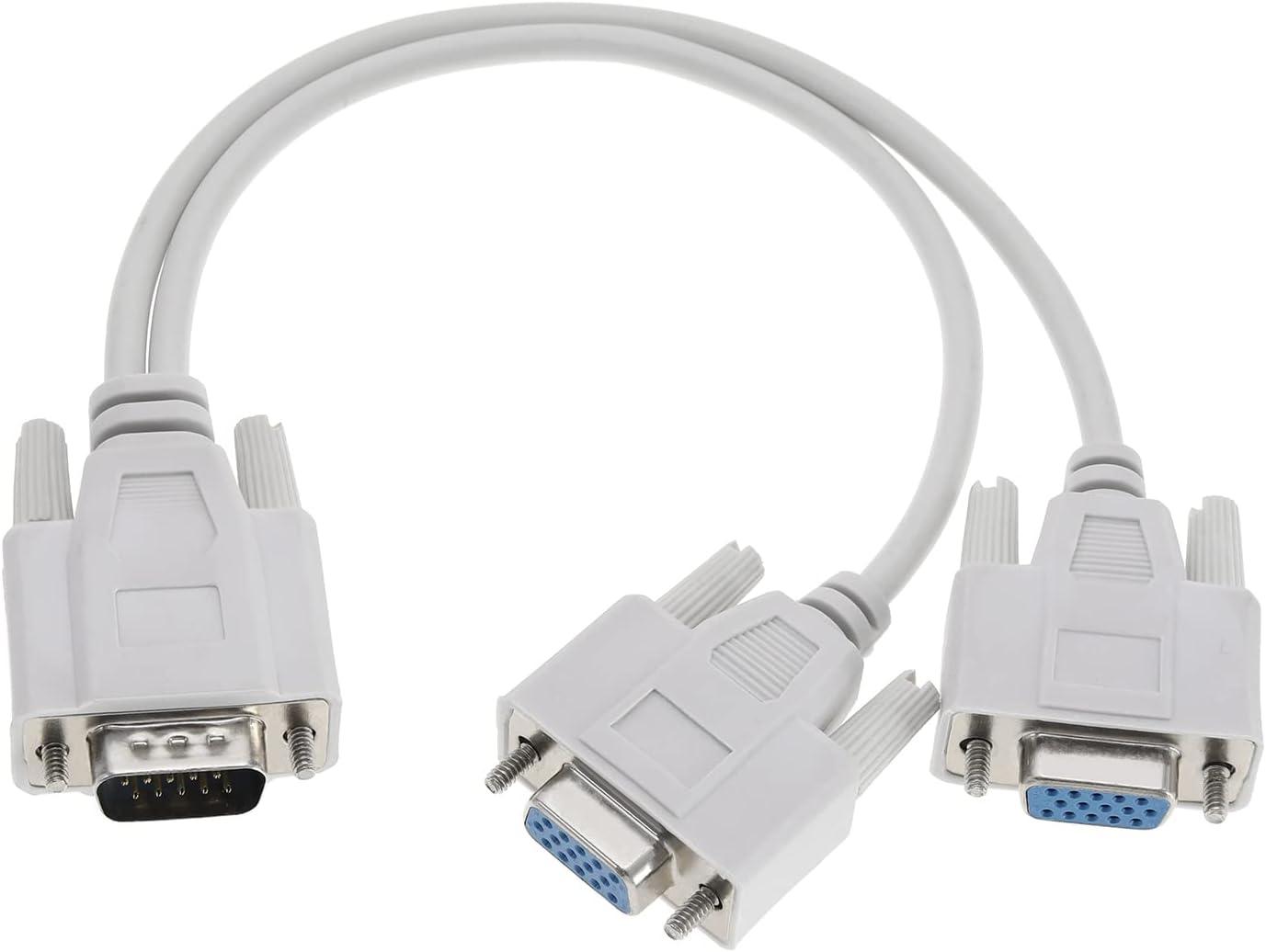 eMagTech Cable divisor VGA 1 macho a 2 hembra  Cable divisor VGA Y  Soporta resolución de 800 x 600 a 1080p  Conecta PC, laptop, proyector, LCD, TV,