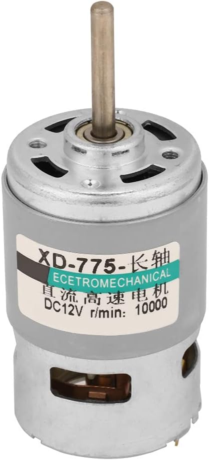 Mini motor de CC de imán permanente de 12 V24 V, 80 W, CCW 775, motor de engranaje eléctrico reversible, de alta velocidad, bajo ruido, para