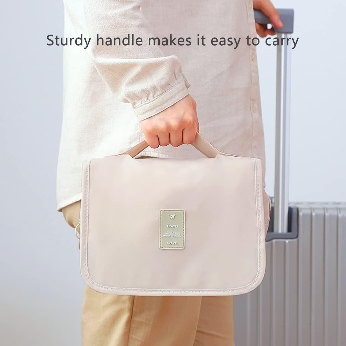 IMCUZUR Bolsa organizadora de maquillaje para mujer, bolsa de cosméticos resistente al agua para niñas, bolsa de maquillaje de viaje para accesorios