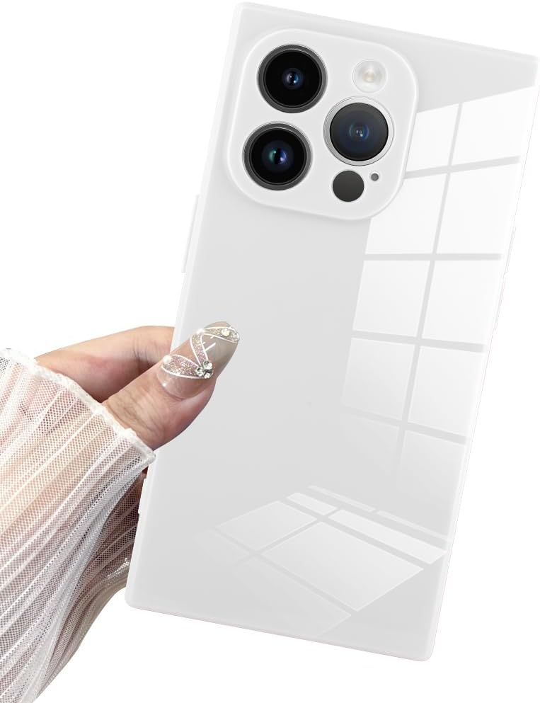 BITOBE Diseñada para iPhone 15 Pro, funda cuadrada linda para mujeres, niñas y hombres, funda protectora suave de TPU inalámbrico de 6.1 pulgadas,