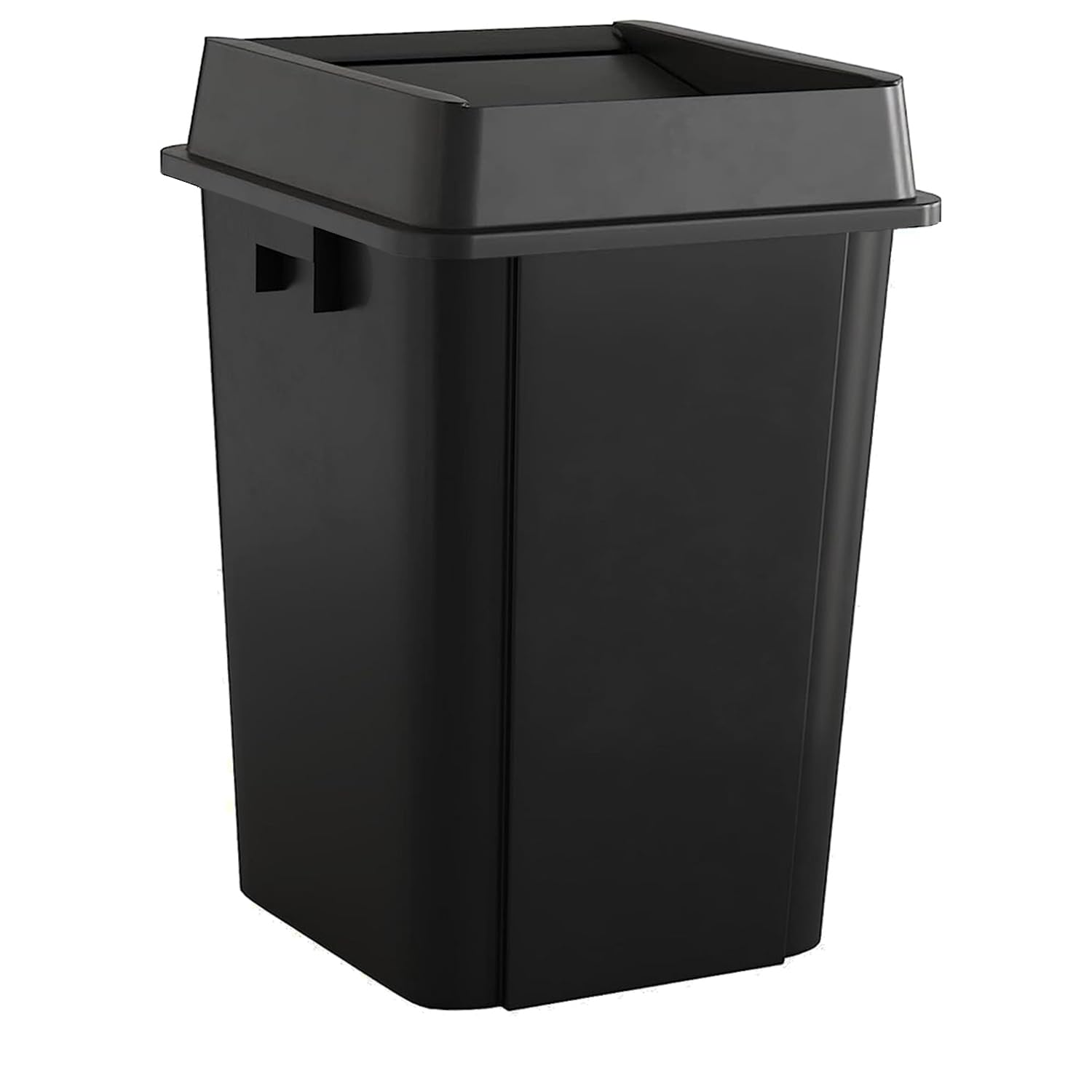 Cubo de basura comercial cuadrado negro de 19 galones con tapa  Oficina al aire libre, restaurante, cocina escolar