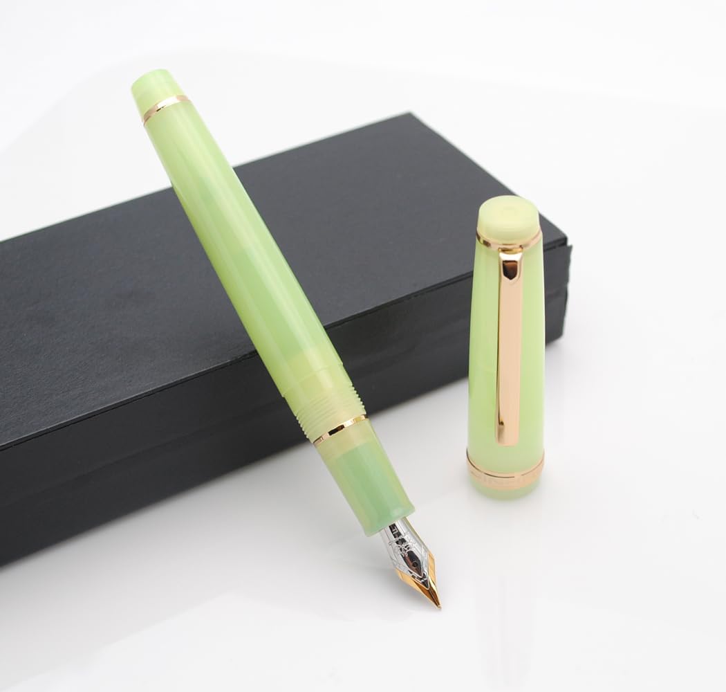 JINHAO 82 Pluma estilográfica (verde tierno, punta fina 0.020 in)