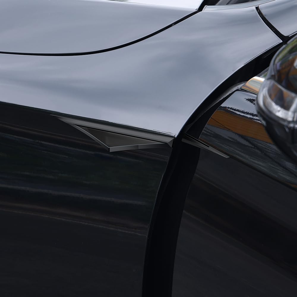 Par de accesorios de metal 3D para automóvil para puertas laterales, hoja, calcomanías para guardabarros de automóvil, emblema de ala lateral,