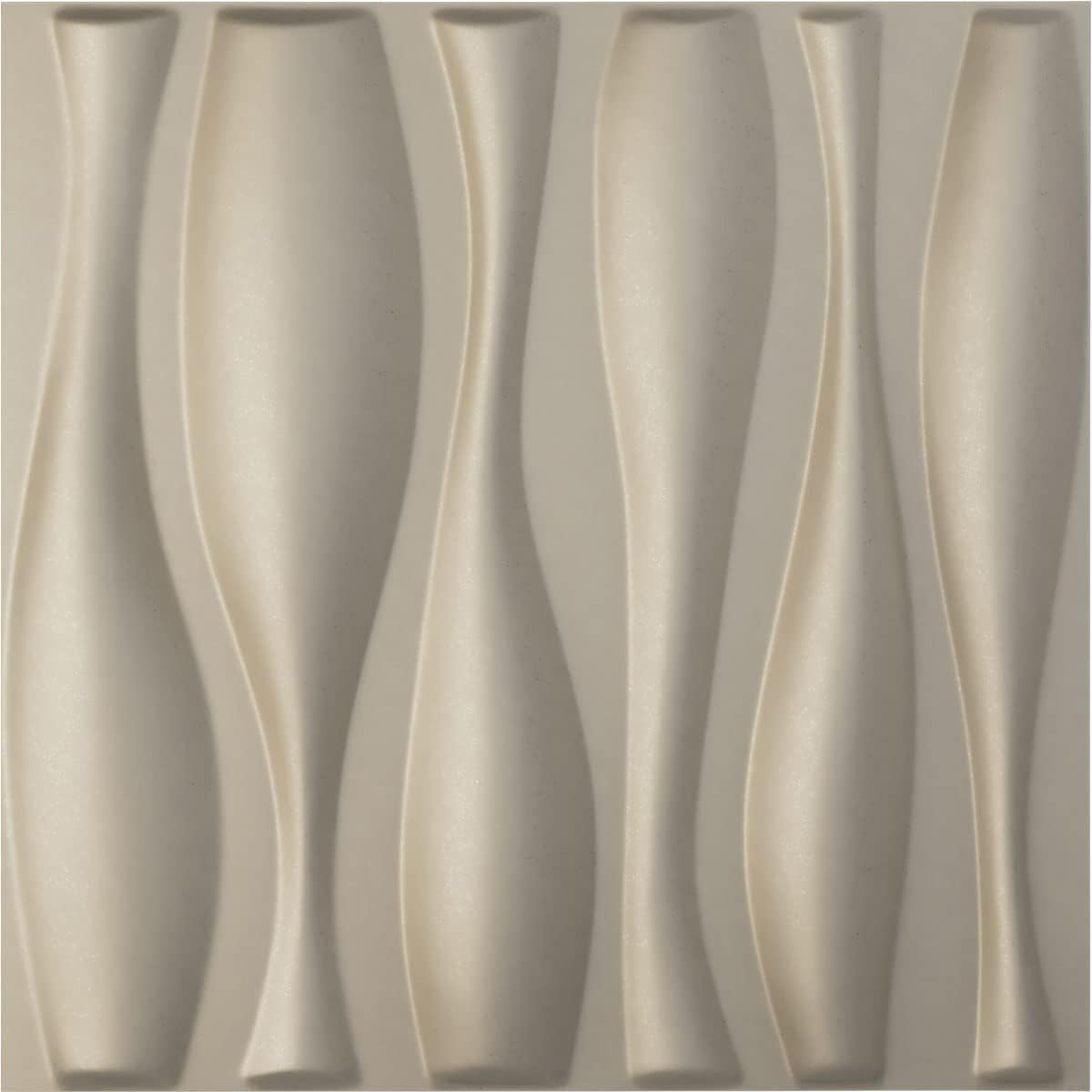 Ekena Millwork Fairfax EnduraWall Panel decorativo de pared 3D de 19 58 pulgadas de ancho x 19 58 pulgadas de alto, plateado metálico (cubre 2.67