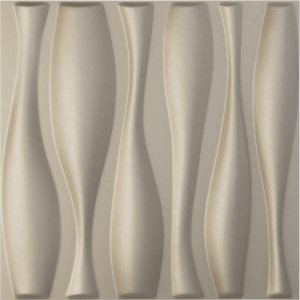 Ekena Millwork Fairfax EnduraWall Panel decorativo de pared 3D de 19 58 pulgadas de ancho x 19 58 pulgadas de alto, plateado metálico (cubre 2.67 Ekena Millwork Fairfax EnduraWall Panel decorativo de pared 3D de 19 58 pulgadas de ancho x 19 58 pulgadas de alto, plateado metálico (cubre 2.67