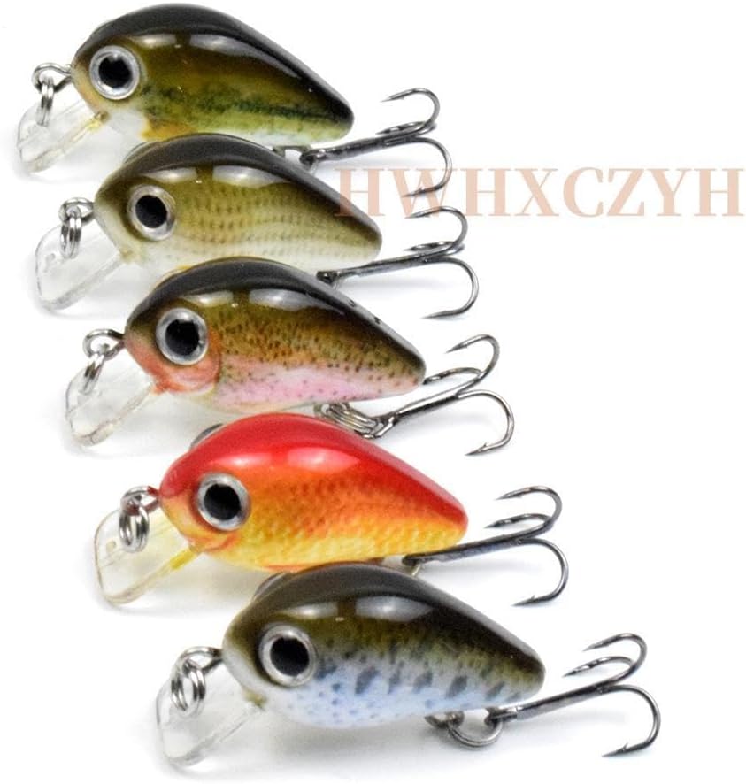 Crank Baits Mini Señuelos de Pesca Kits de Buceo Profundo Flotante Swimbait Duro Señuelo para Bajos, Trucha Lucio de Agua Dulce y Salada