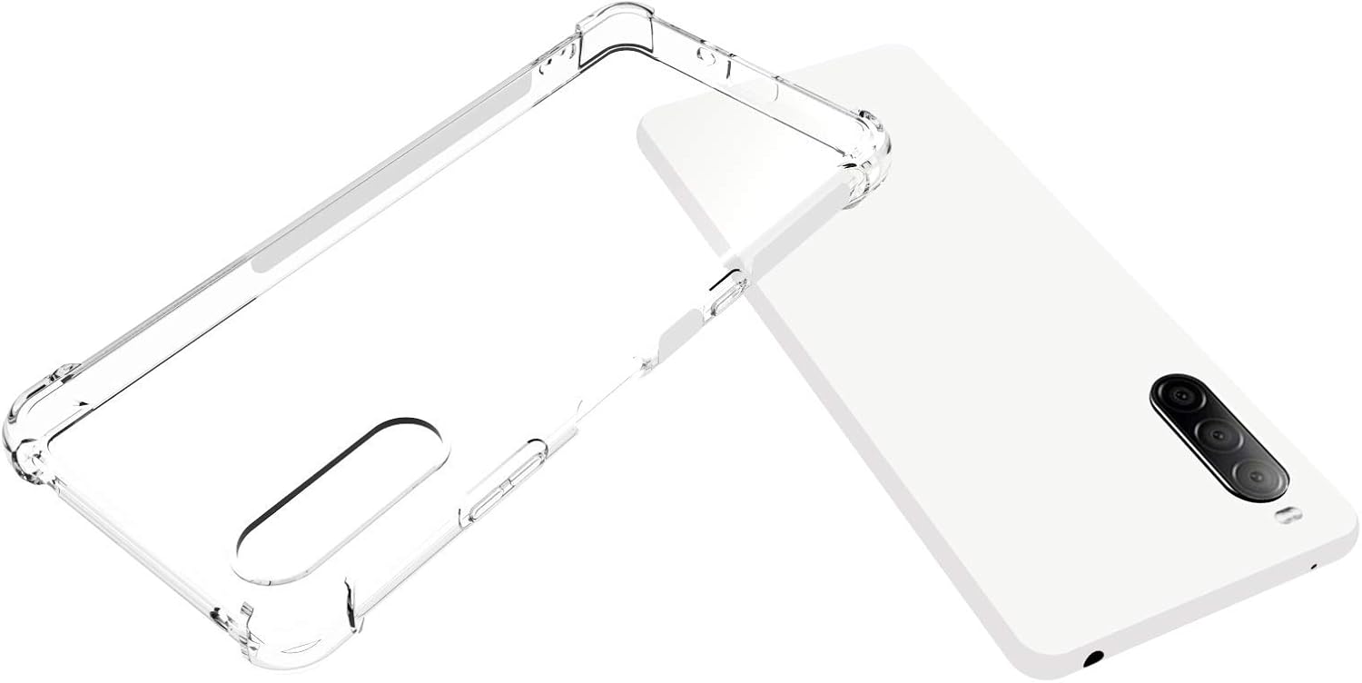 Caso para Sony Xperia 10 III Clear TPU cuatro esquinas cubierta protectora transparente suave funda