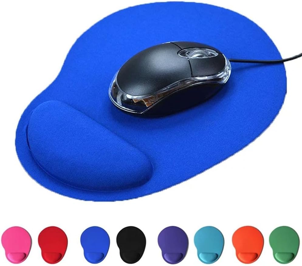 Alfombrilla de mouse con reposamuñecas, alfombrilla de mouse de EVA para juegos, base de goma antideslizante para laptop, PC, oficina, trabajo (gris)