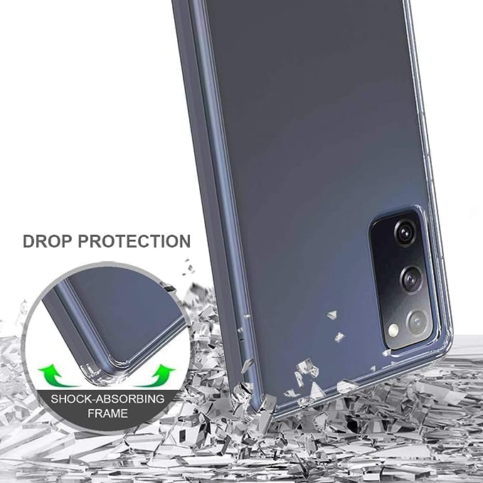 LRK Funda transparente para Samsung Galaxy S20 Plus (S20+), no se pone amarillenta protección de grado militar de 10 pies funda protectora