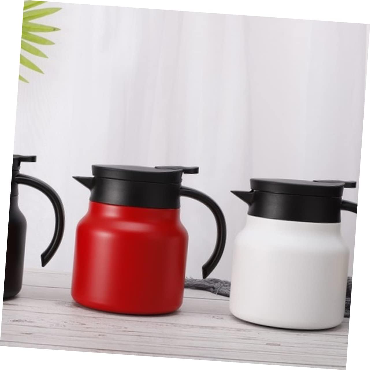 GOOHOCHY Olla de acero inoxidable Jarra de café al vacío Máquina de café turca Dispensador de café turco Cafetera eléctrica Hervidor de agua Oficina