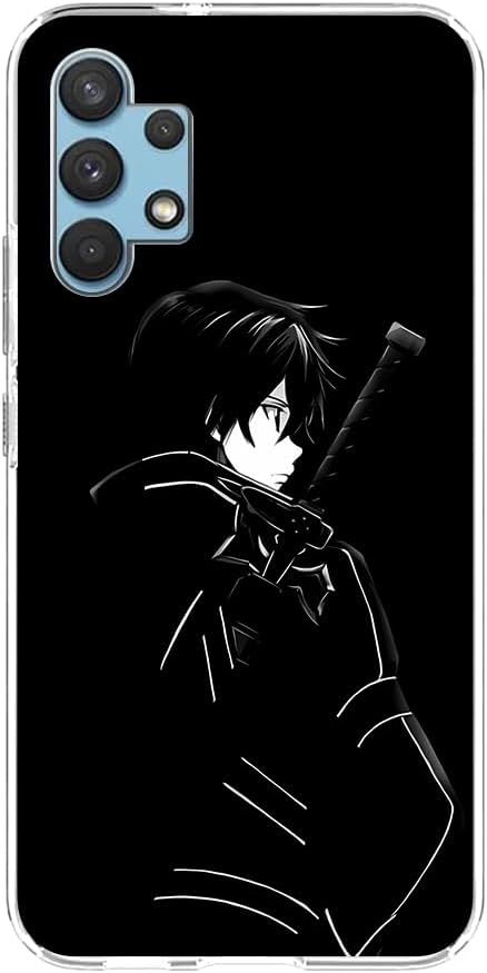 Funda protectora transparente suave TPU antideslizante anticaída para Samsung Galaxy A32 5G Kirigaya Kazuto Anime Japón Comic01